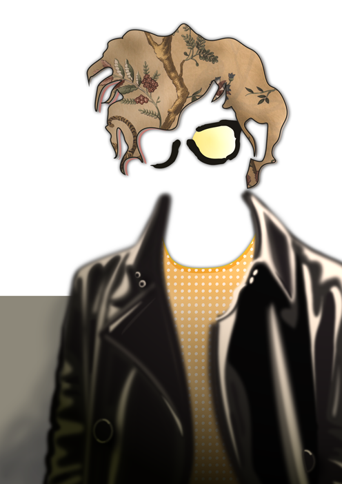 fashion illustration leather jacket